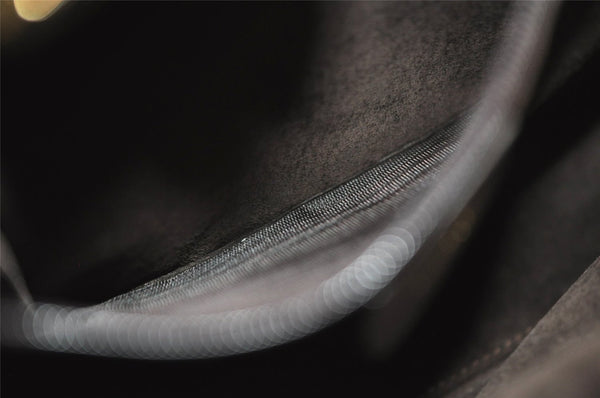 Authentic GUCCI Vintage Hand Bag Purse Suede Leather Brown 9642I