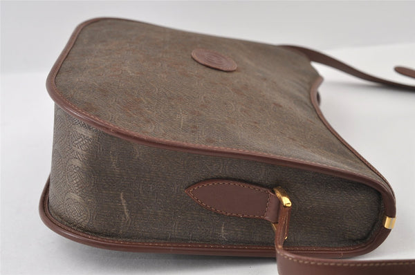 Authentic GUCCI Vintage Shoulder Cross Body Bag Canvas Leather Brown 9643I