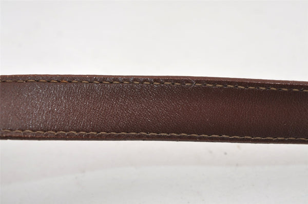 Authentic GUCCI Vintage Shoulder Cross Body Bag Canvas Leather Brown 9643I