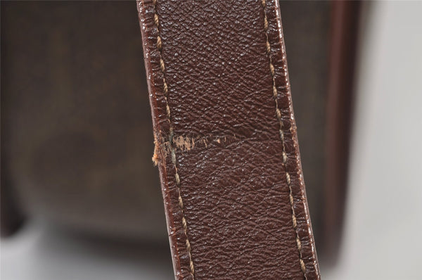 Authentic GUCCI Vintage Shoulder Cross Body Bag Canvas Leather Brown 9643I