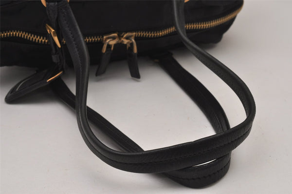 Authentic PRADA Nylon Tessuto Leather Shoulder Hand Bag Purse Black 9644I