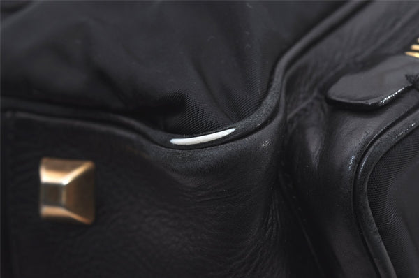 Authentic PRADA Nylon Tessuto Leather Shoulder Hand Bag Purse Black 9644I