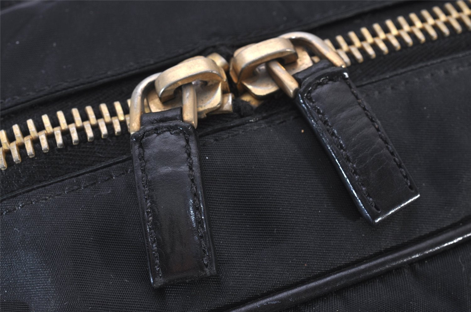 Authentic PRADA Nylon Tessuto Leather Shoulder Hand Bag Purse Black 9644I