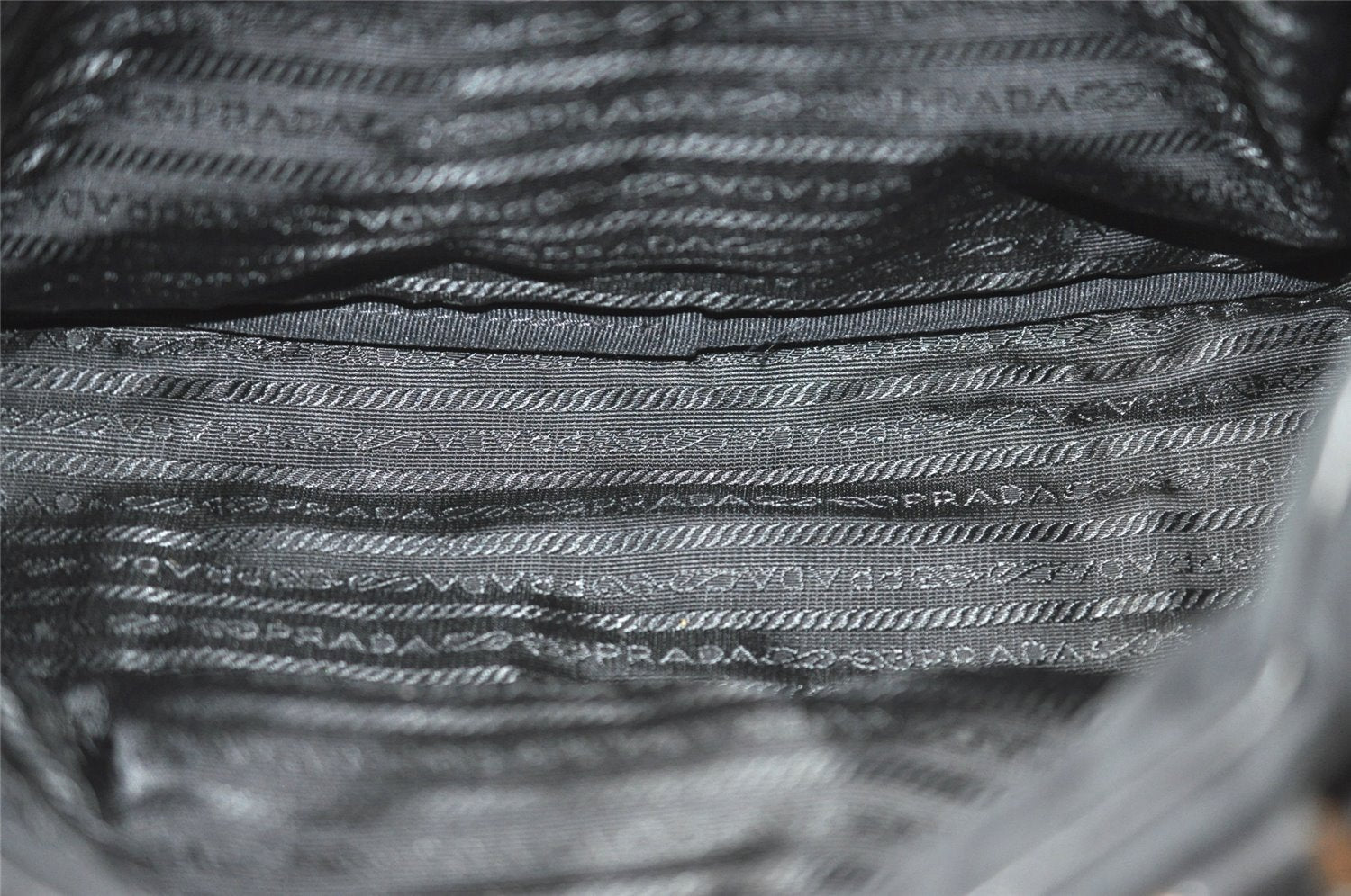 Authentic PRADA Nylon Tessuto Leather Shoulder Hand Bag Purse Black 9644I