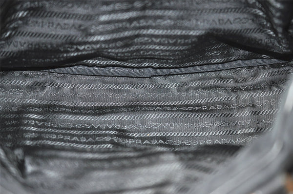 Authentic PRADA Nylon Tessuto Leather Shoulder Hand Bag Purse Black 9644I