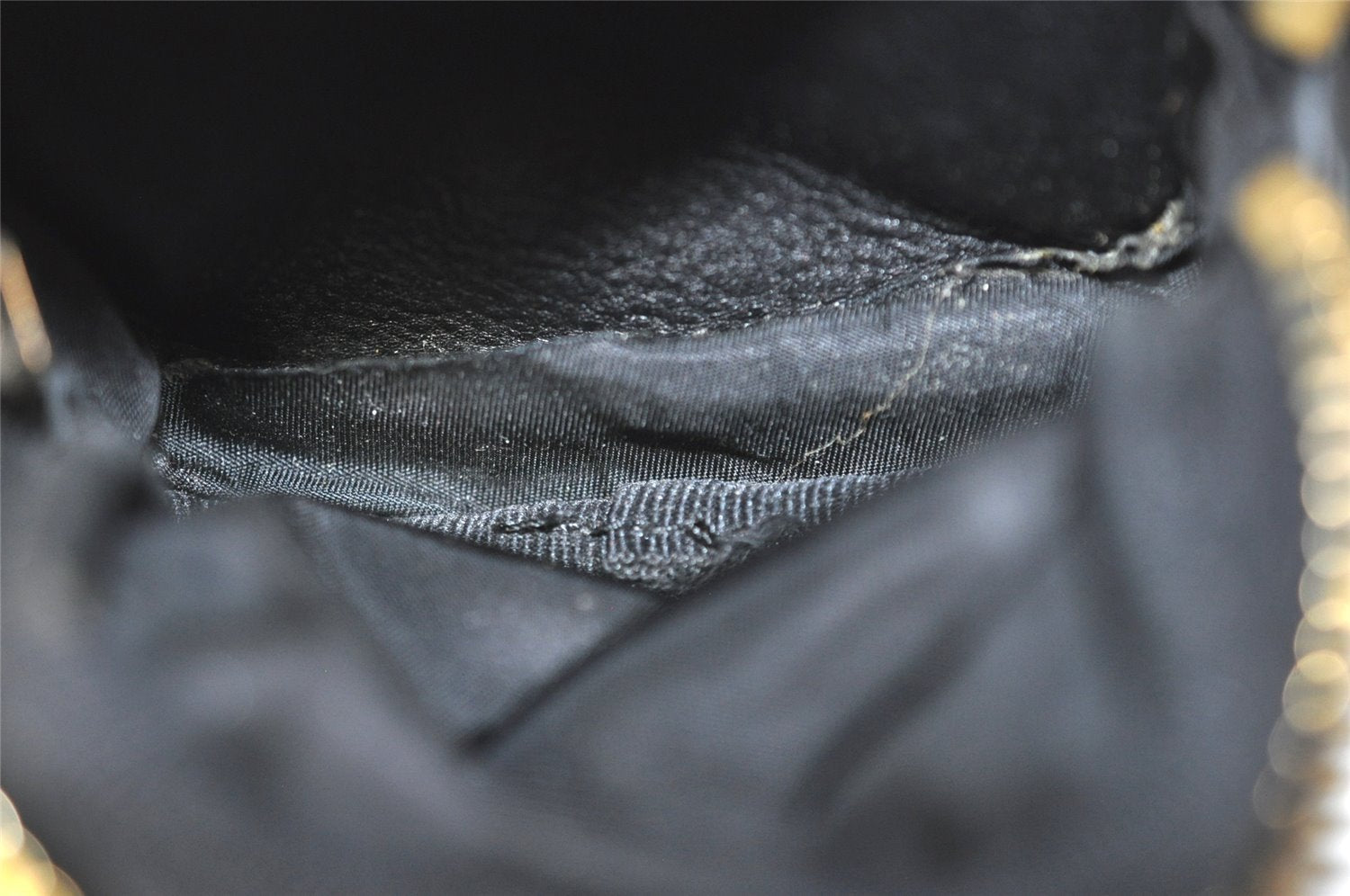 Authentic PRADA Nylon Tessuto Leather Shoulder Hand Bag Purse Black 9644I