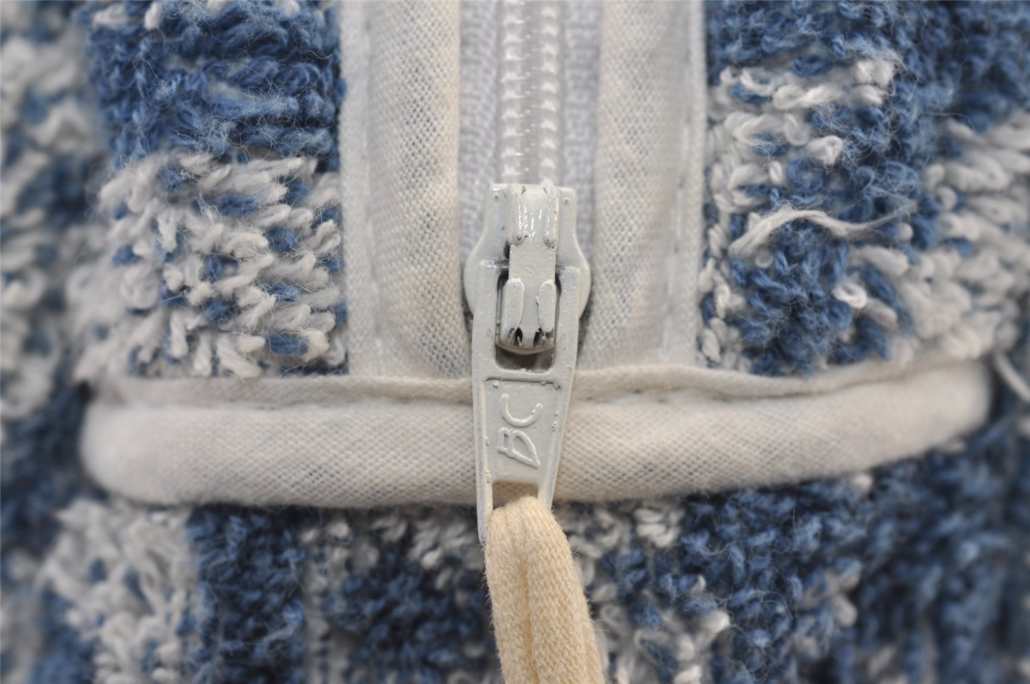 Authentic Christian Dior Trotter No.2 Hand Bag Purse Pile Blue White 9646I