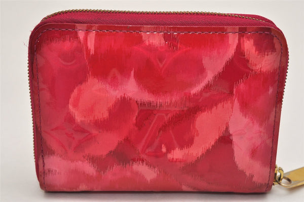 Authentic Louis Vuitton Vernis Ikat Flower Zippy Coin Purse M90030 Pink LV 9646J