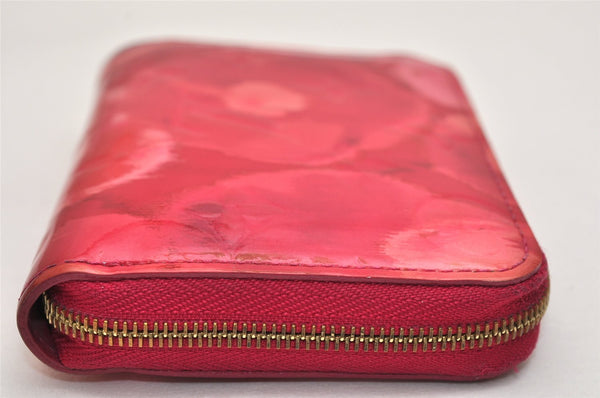 Authentic Louis Vuitton Vernis Ikat Flower Zippy Coin Purse M90030 Pink LV 9646J