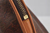 Authentic ETRO Vintage Shoulder Hand Bag Purse PVC Leather Brown Junk 9647I