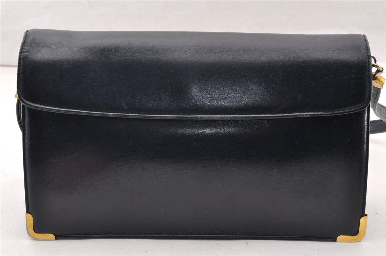 Authentic Christian Dior Vintage Shoulder Bag Purse Leather Black CD 9649I