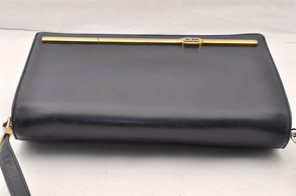 Authentic Christian Dior Vintage Shoulder Bag Purse Leather Black CD 9649I