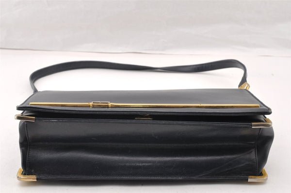 Authentic Christian Dior Vintage Shoulder Bag Purse Leather Black CD 9649I