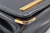 Authentic Christian Dior Vintage Shoulder Bag Purse Leather Black CD 9649I