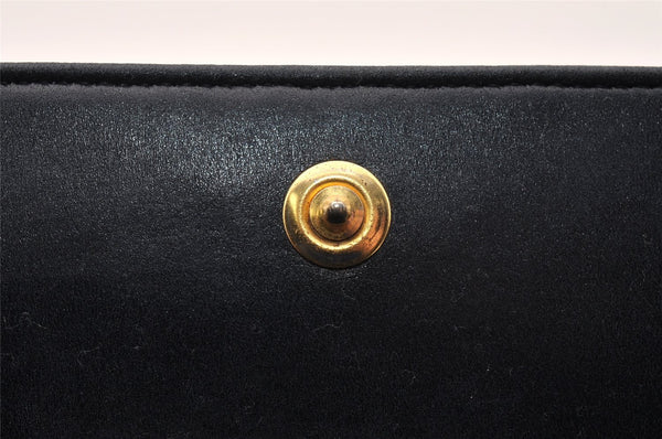 Authentic Christian Dior Vintage Shoulder Bag Purse Leather Black CD 9649I
