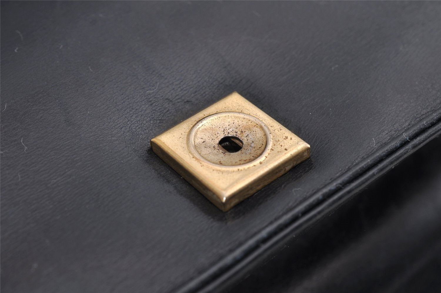 Authentic Christian Dior Vintage Shoulder Bag Purse Leather Black CD 9649I