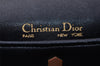 Authentic Christian Dior Vintage Shoulder Bag Purse Leather Black CD 9649I
