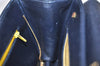 Authentic Christian Dior Vintage Shoulder Bag Purse Leather Black CD 9649I