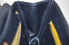 Authentic Christian Dior Vintage Shoulder Bag Purse Leather Black CD 9649I