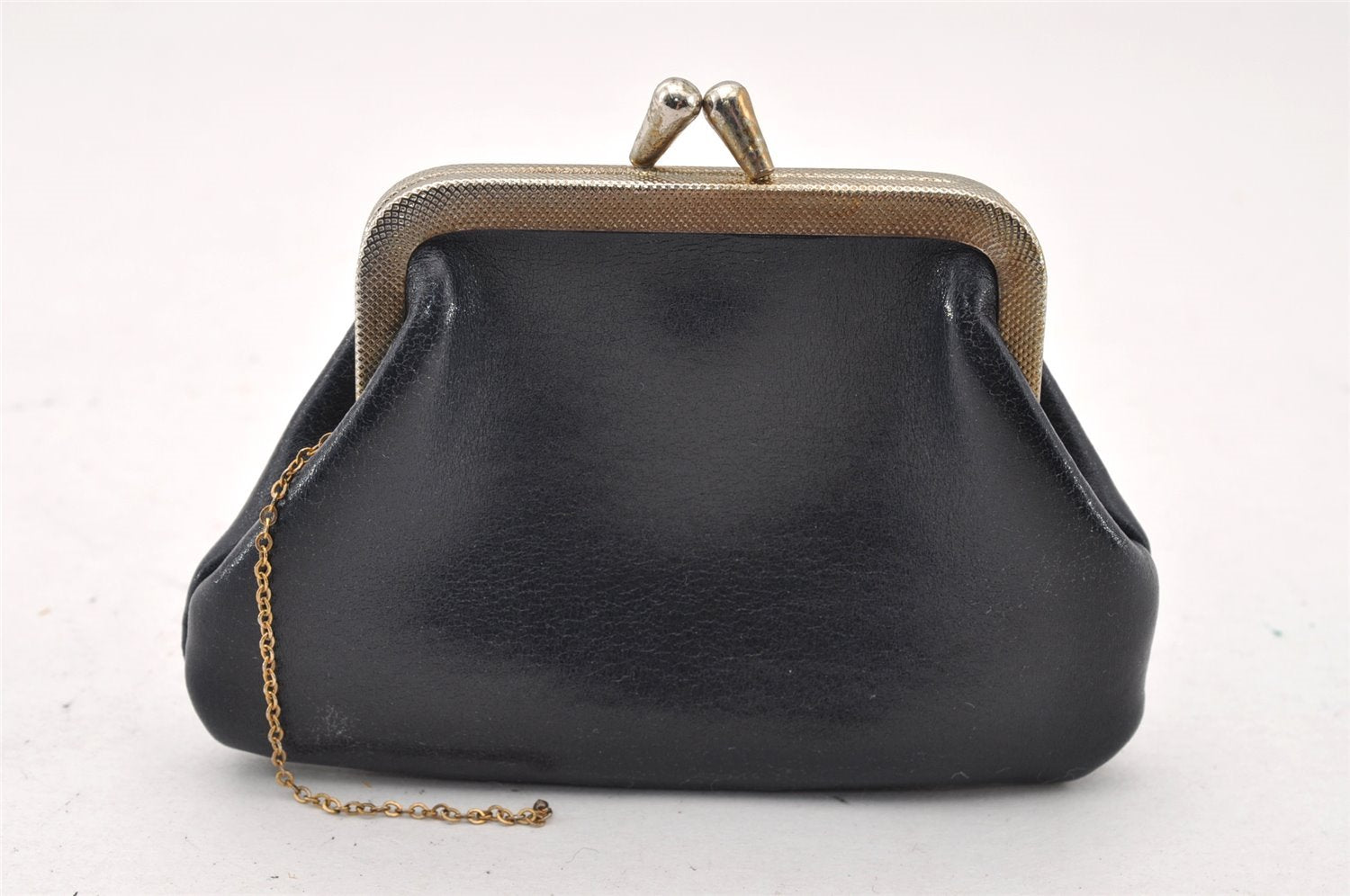 Authentic Christian Dior Vintage Shoulder Bag Purse Leather Black CD 9649I