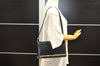 Authentic Christian Dior Vintage Shoulder Bag Purse Leather Black CD 9649I