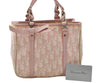 Authentic Christian Dior Trotter Romantic Hand Bag Purse PVC Leather Pink 9650I