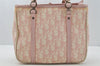 Authentic Christian Dior Trotter Romantic Hand Bag Purse PVC Leather Pink 9650I