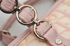 Authentic Christian Dior Trotter Romantic Hand Bag Purse PVC Leather Pink 9650I