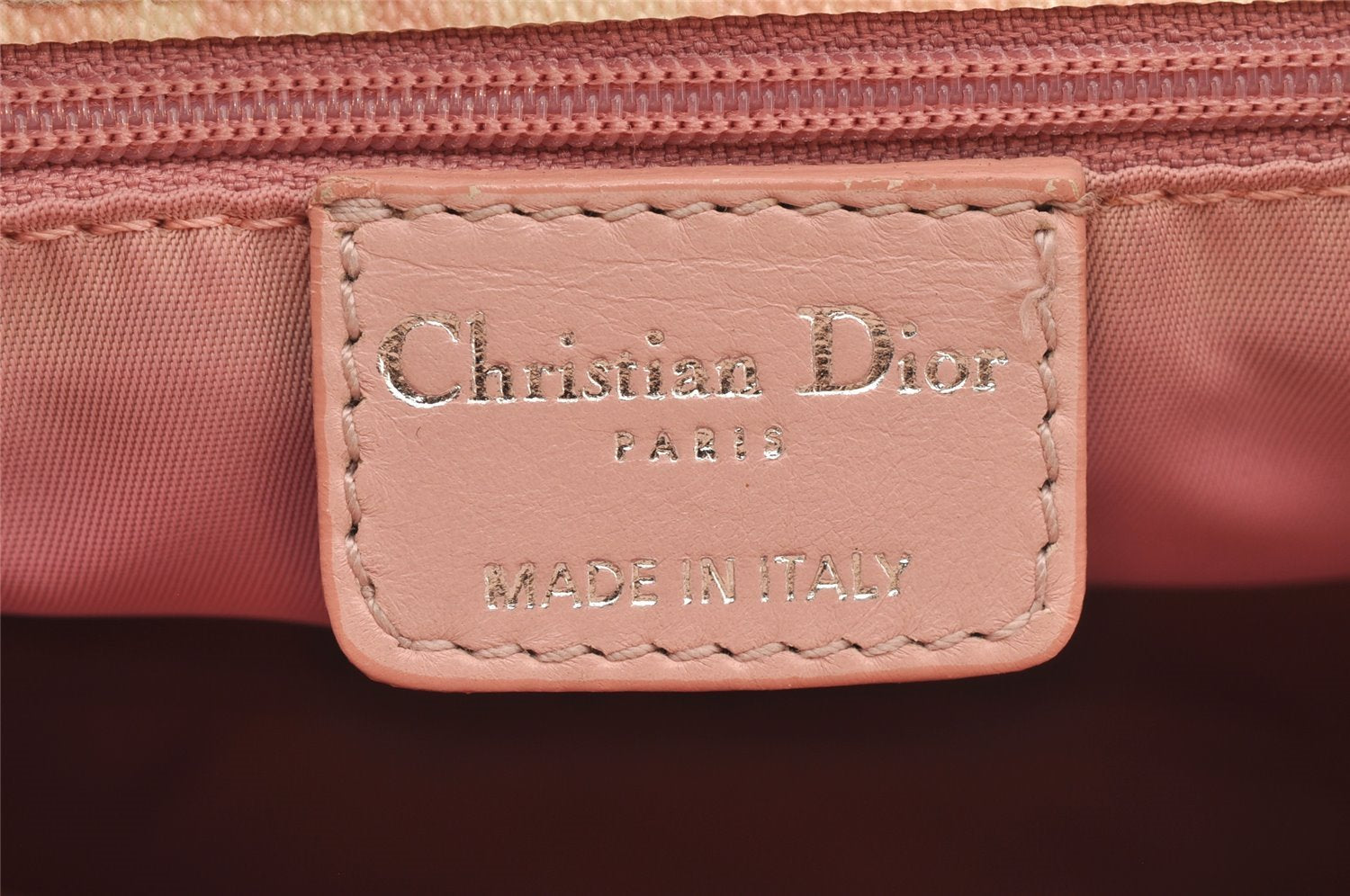 Authentic Christian Dior Trotter Romantic Hand Bag Purse PVC Leather Pink 9650I