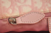 Authentic Christian Dior Trotter Romantic Hand Bag Purse PVC Leather Pink 9650I