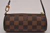Authentic Louis Vuitton Damier Papillon Pouch Purse LV  9651I