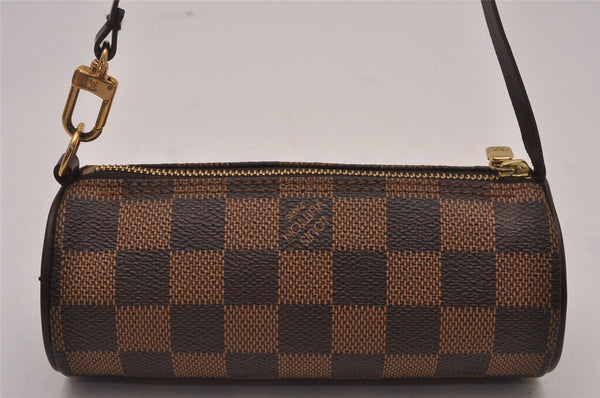 Authentic Louis Vuitton Damier Papillon Pouch Purse LV  9651I