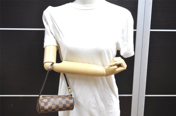 Authentic Louis Vuitton Damier Papillon Pouch Purse LV  9651I