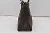 Authentic FENDI Zucca Vintage Shoulder Tote Bag Purse Canvas Leather Brown 9652I