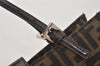 Authentic FENDI Zucca Vintage Shoulder Tote Bag Purse Canvas Leather Brown 9652I