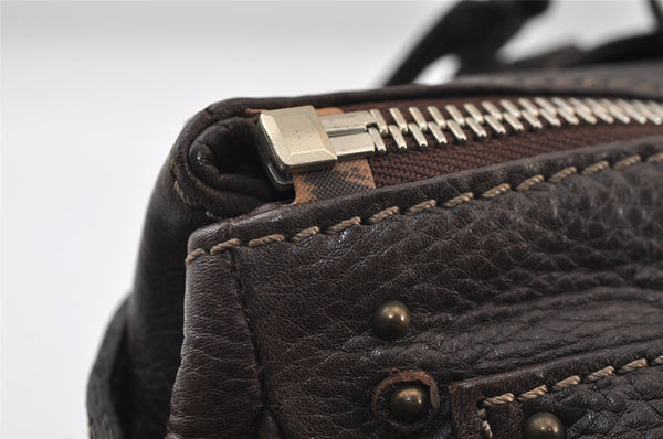 Authentic Chloe Vintage Paddington Leather Shoulder Hand Bag Brown 9653I