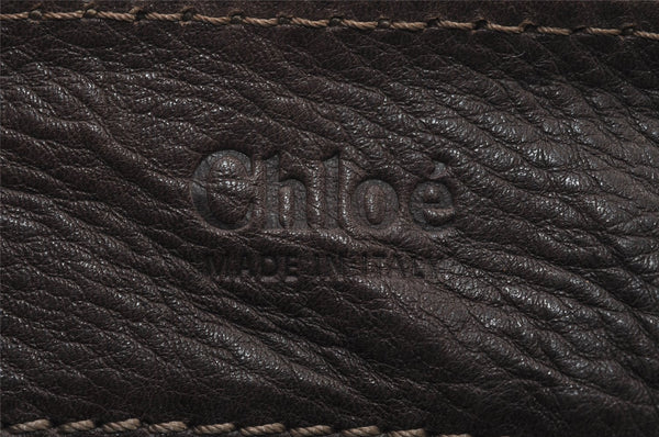 Authentic Chloe Vintage Paddington Leather Shoulder Hand Bag Brown 9653I