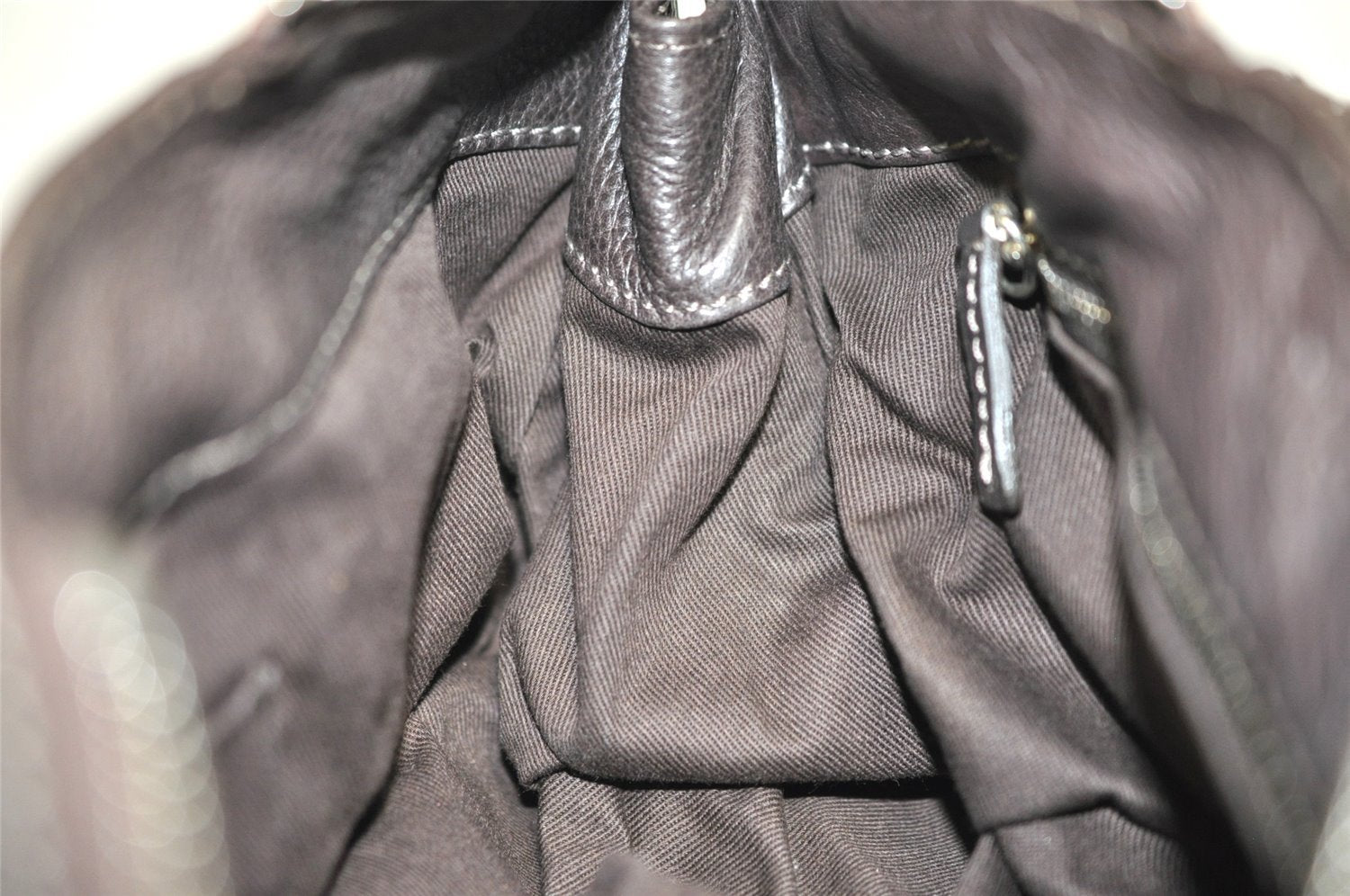 Authentic Chloe Vintage Paddington Leather Shoulder Hand Bag Brown 9653I