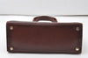 Authentic Salvatore Ferragamo Vara Ribbon Leather 2Way Hand Bag Brown SF 9656I