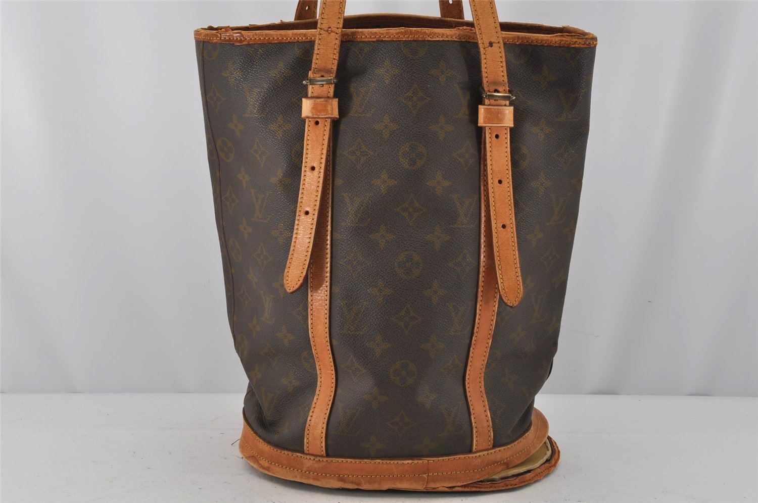 Authentic Louis Vuitton Monogram Bucket GM Shoulder Bag Old Model LV Junk 9657J