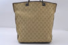 Authentic GUCCI Sherry Line Tote Bag GG Canvas Leather 31243 Beige 9658I