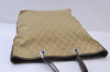 Authentic GUCCI Sherry Line Tote Bag GG Canvas Leather 31243 Beige 9658I