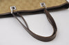 Authentic GUCCI Sherry Line Tote Bag GG Canvas Leather 31243 Beige 9658I