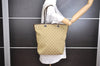 Authentic GUCCI Sherry Line Tote Bag GG Canvas Leather 31243 Beige 9658I