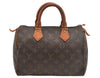 Authentic Louis Vuitton Monogram Speedy 25 Boston Hand Bag M41528 LV 9658J