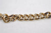 Authentic GUCCI Web Sherry Line Chain Shoulder Cross Bag Leather Brown 9659I