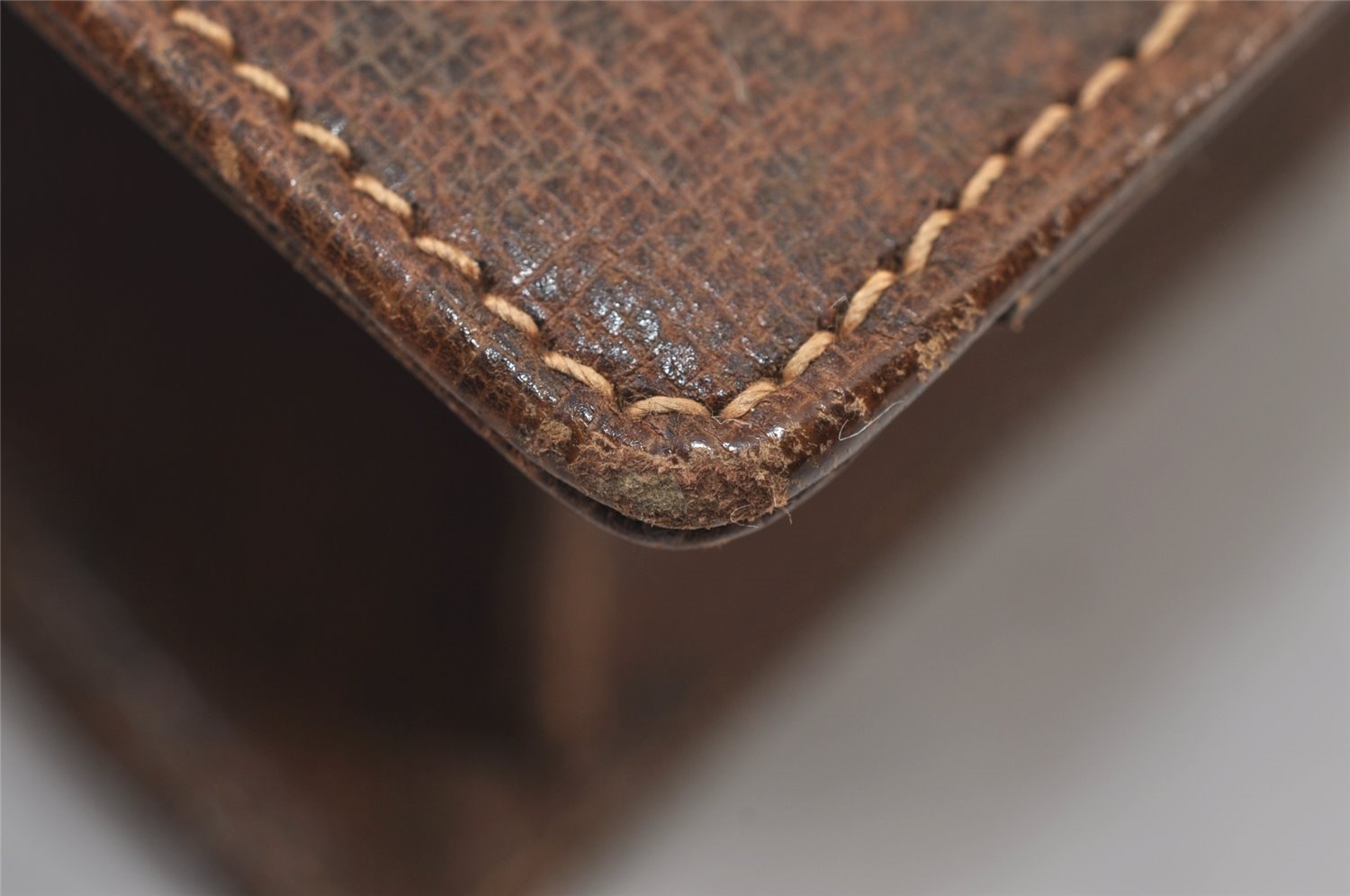 Authentic GUCCI Web Sherry Line Chain Shoulder Cross Bag Leather Brown 9659I