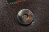 Authentic GUCCI Web Sherry Line Chain Shoulder Cross Bag Leather Brown 9659I