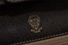 Authentic GUCCI Web Sherry Line Chain Shoulder Cross Bag Leather Brown 9659I