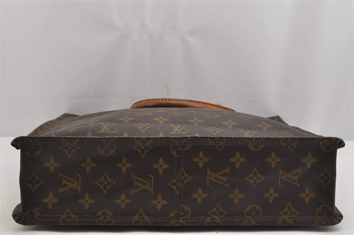 Authentic Louis Vuitton Monogram Sac Plat Hand Tote Bag Old Model LV Junk 9659J